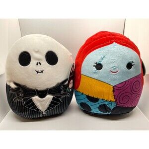 Squishmallows Jack & Sally Skellington Nightmare Before Christmas NEW 8"